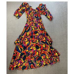 NWT Mister Zimi Agnes Vintage Paisley Maxi Dress Multicolored Size US 10